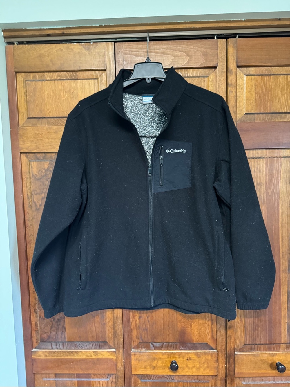 Columbia Black Full-Zip Fleece Jacket Omni heat